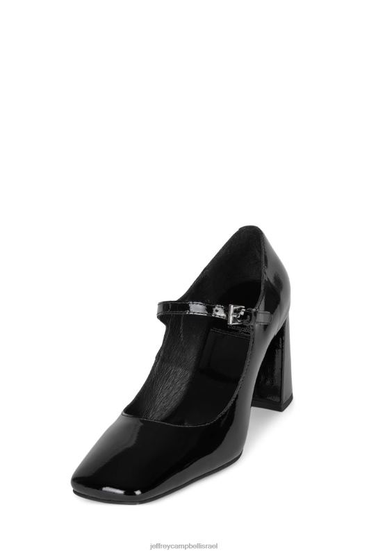 il Jeffrey Campbell בורדין-2 משאבת עקב נשים פטנט קמט שחור NN6N61359