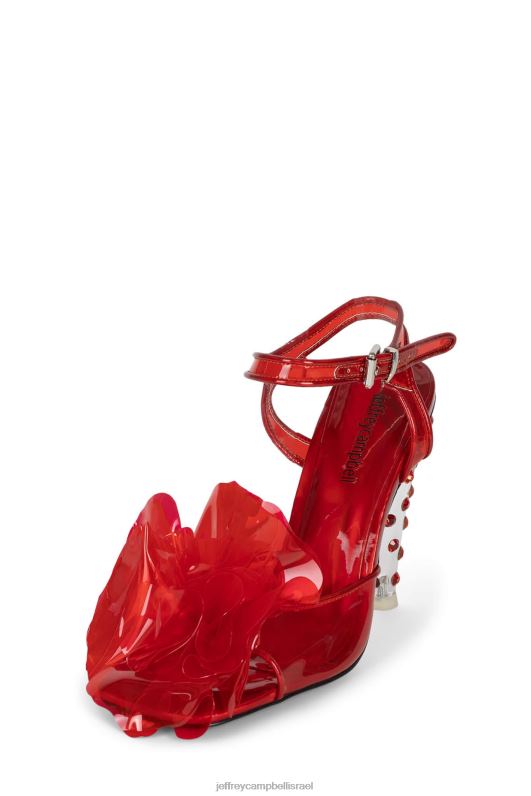 il Jeffrey Campbell לא-2-התרברבות סנדל עם עקבים נשים אדום צלול אדום NN6N61500