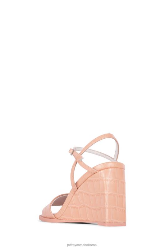 il Jeffrey Campbell חמודה-2 סנדל עם עקבים נשים אפרסק קרוקו NN6N61591