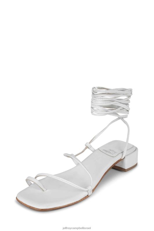 il Jeffrey Campbell אגת-2 סנדל עם עקבים נשים לבן NN6N61596