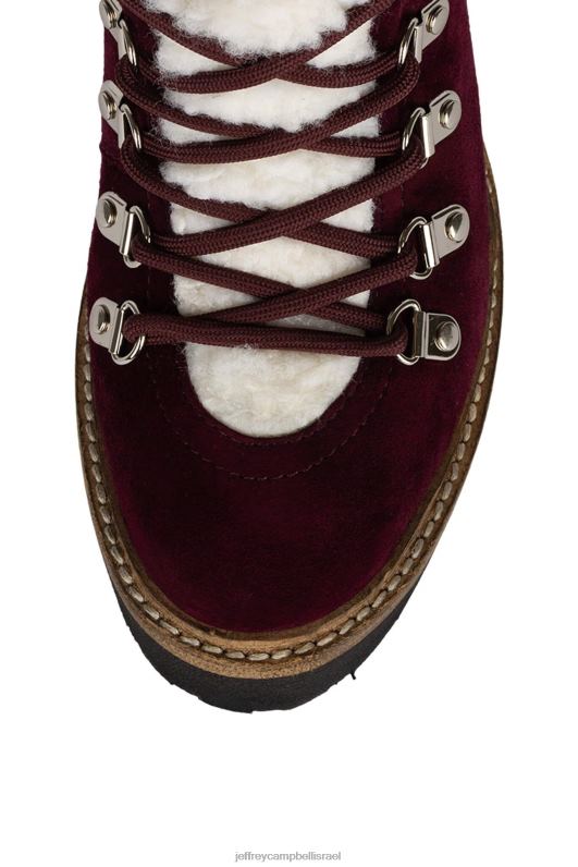 il Jeffrey Campbell מה-2 מגפי קרסול נשים יין זמש שנהב NN6N6368