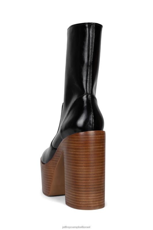 il Jeffrey Campbell מקסיקו-2 מגפי קרסול נשים שחור מבריק NN6N6578