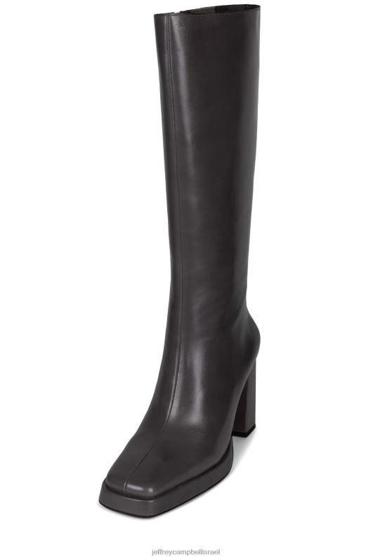 il Jeffrey Campbell מקסימום-2 מגפיים מברך עד ירך נשים אפור מבריק NN6N6839