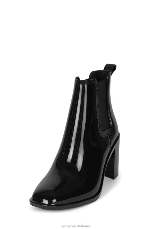 il Jeffrey Campbell הוריקן 2 מגפי קרסול נשים שחור מבריק NN6N6898