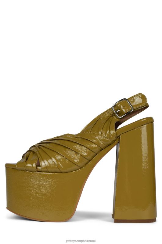 il Jeffrey Campbell רוק-זה-2 סנדל פלטפורמה נשים פטנט charteuse crinkle NN6N61188