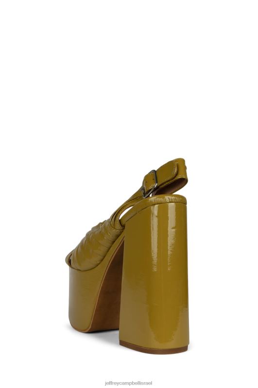 il Jeffrey Campbell רוק-זה-2 סנדל פלטפורמה נשים פטנט charteuse crinkle NN6N61188