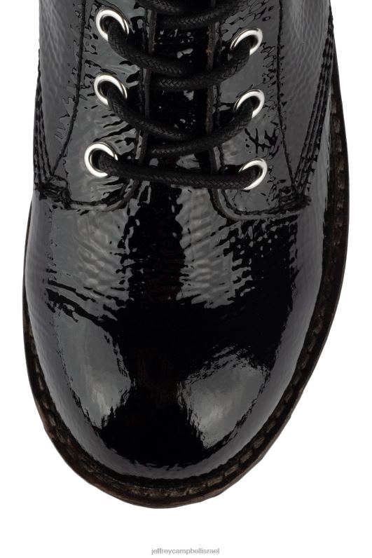 il Jeffrey Campbell שקמה3h מגפי קרסול נשים פטנט קמט שחור NN6N6364