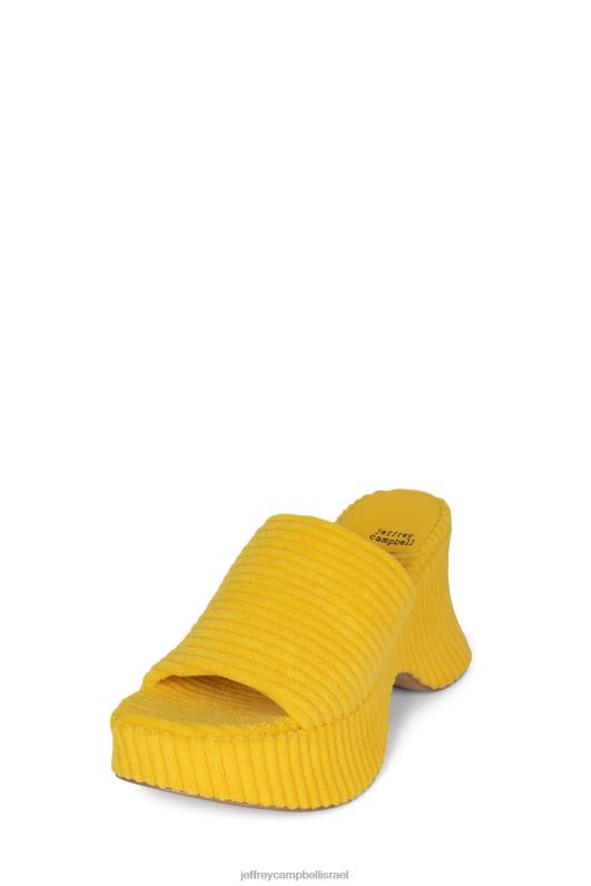 il Jeffrey Campbell 6 עשרה-2 סנדל פלטפורמה נשים מגבת פסים צהובה NN6N640