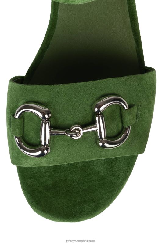 il Jeffrey Campbell נִצחִי סנדל פלטפורמה נשים זמש ירוק כסף NN6N61011