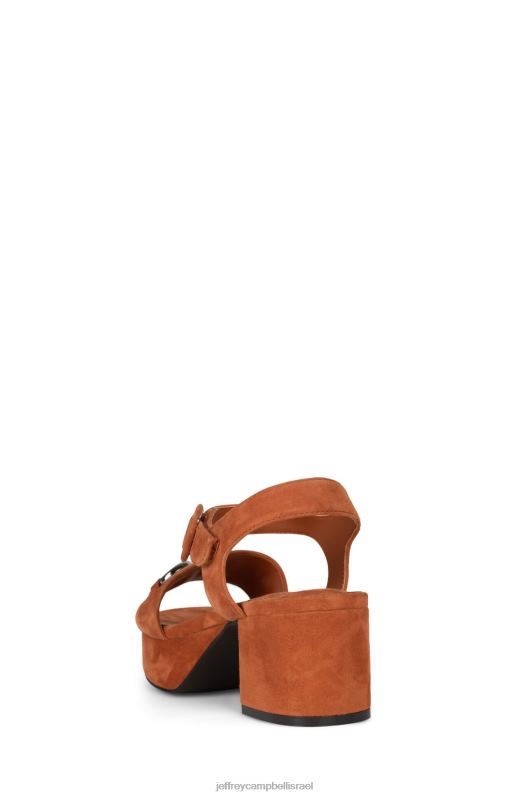 il Jeffrey Campbell נִצחִי סנדל פלטפורמה נשים כסף זמש חלודה NN6N61013