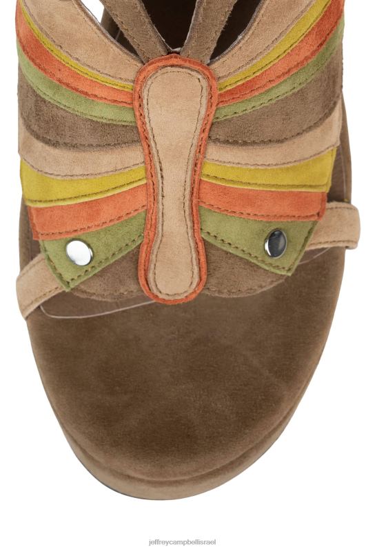 il Jeffrey Campbell מלכים סנדל פלטפורמה נשים שילוב של זמש חום צהוב NN6N61014