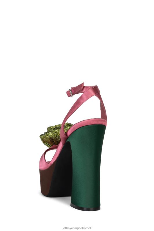 il Jeffrey Campbell פרזיה סנדל פלטפורמה נשים סאטן חום ורוד NN6N61024