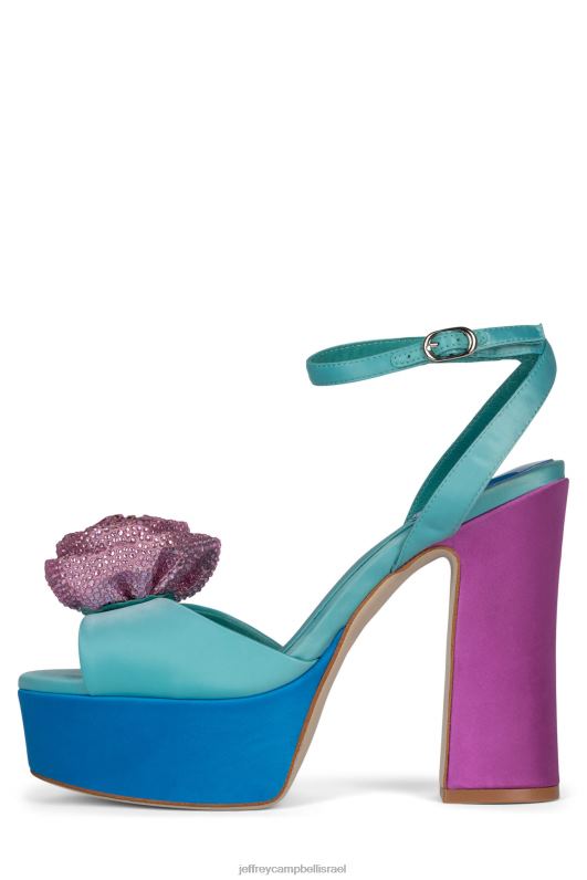 il Jeffrey Campbell פרזיה סנדל פלטפורמה נשים סאטן כחול לילך NN6N61025