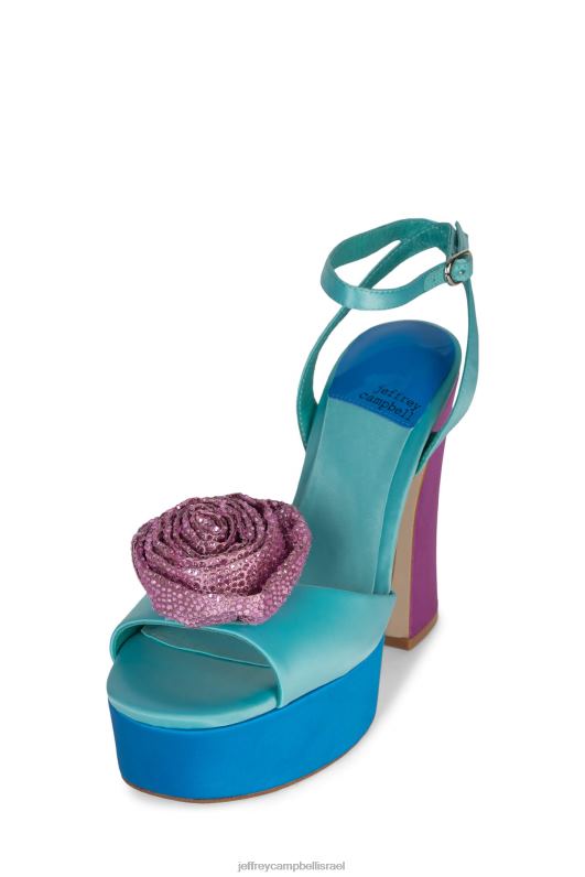 il Jeffrey Campbell פרזיה סנדל פלטפורמה נשים סאטן כחול לילך NN6N61025