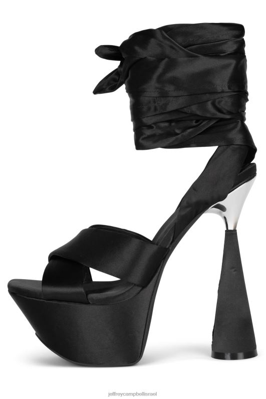 il Jeffrey Campbell בעוז סנדל פלטפורמה נשים סאטן שחור NN6N61027