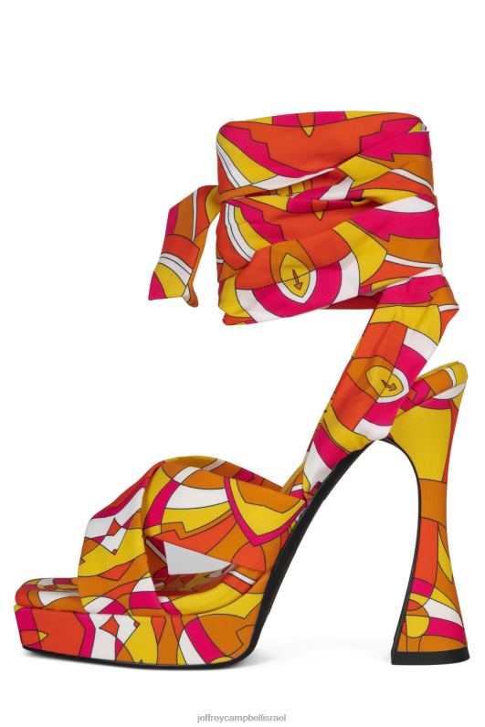 il Jeffrey Campbell מוּרכָּבוּת סנדל פלטפורמה נשים כתום צהוב מולטי NN6N61029