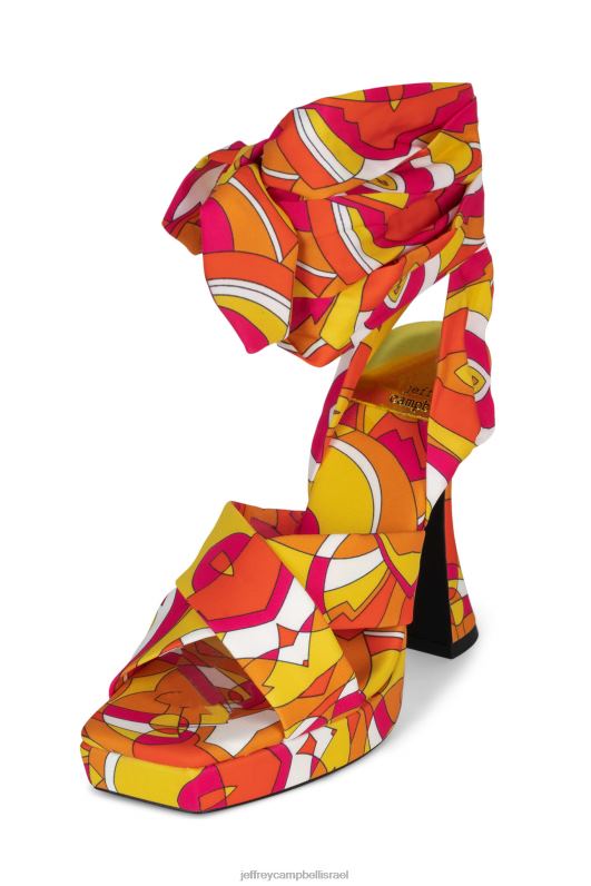 il Jeffrey Campbell מוּרכָּבוּת סנדל פלטפורמה נשים כתום צהוב מולטי NN6N61029