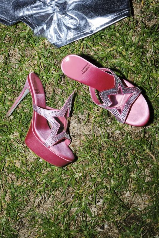 il Jeffrey Campbell תהילה סנדל פלטפורמה נשים כסף סאטן ורוד NN6N61035