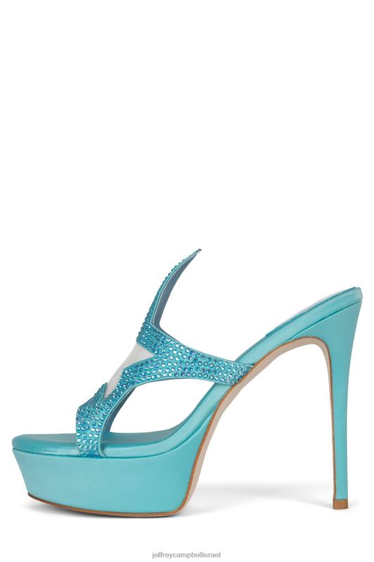il Jeffrey Campbell תהילה סנדל פלטפורמה נשים כחול סאטן כחול NN6N61036
