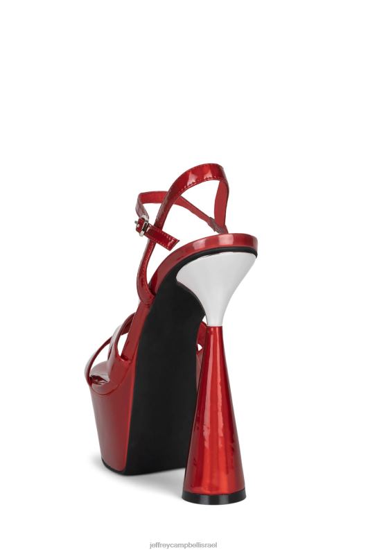 il Jeffrey Campbell מתפתח סנדל פלטפורמה נשים כסף ססגוני אדום NN6N61038