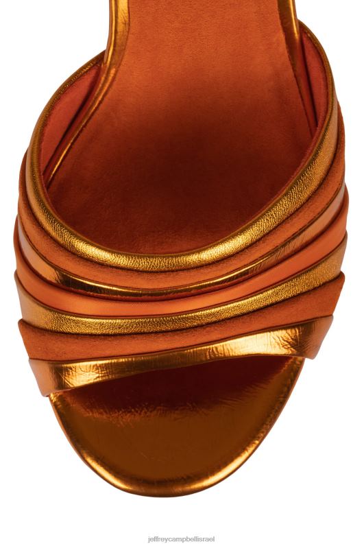 il Jeffrey Campbell בוגי-דאון סנדל פלטפורמה נשים שילוב זמש כתום NN6N61042