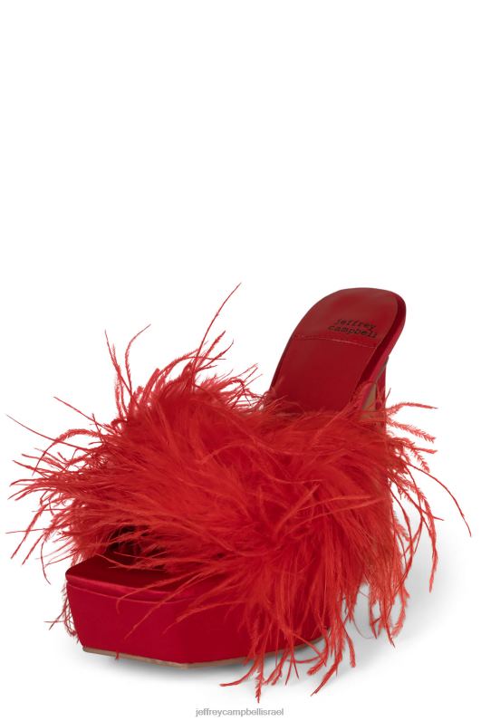 il Jeffrey Campbell להתאהב סנדל פלטפורמה נשים אדום סאטן אדום NN6N61045