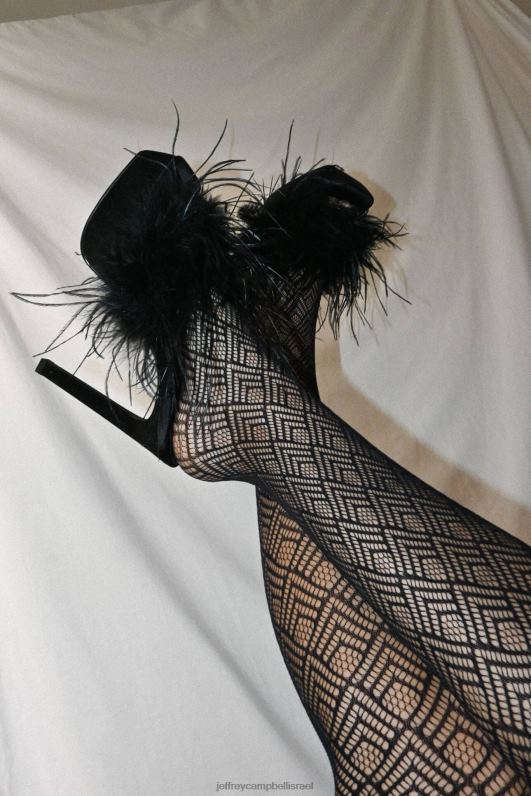 il Jeffrey Campbell להתאהב סנדל פלטפורמה נשים שחור סאטן שחור NN6N61047