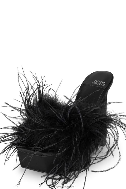 il Jeffrey Campbell להתאהב סנדל פלטפורמה נשים שחור סאטן שחור NN6N61047