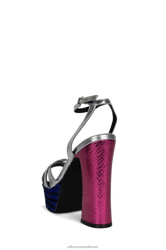 il Jeffrey Campbell רועש סנדל פלטפורמה נשים כסוף ורוד מולטי NN6N61050