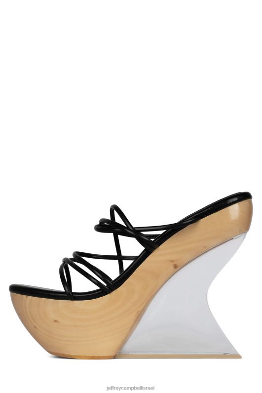 il Jeffrey Campbell דְמוּי אָדָם סנדל פלטפורמה נשים שָׁחוֹר NN6N61060