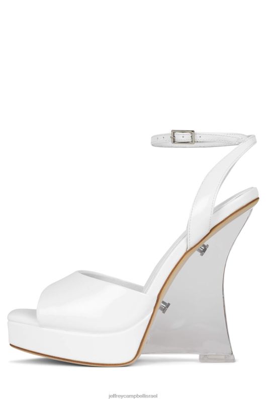 il Jeffrey Campbell מינימום סנדל פלטפורמה נשים פטנט לבן NN6N61065