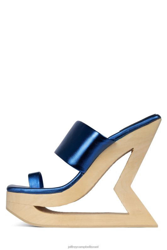 il Jeffrey Campbell טרַפֵּז סנדל פלטפורמה נשים כחול מתכתי NN6N61072