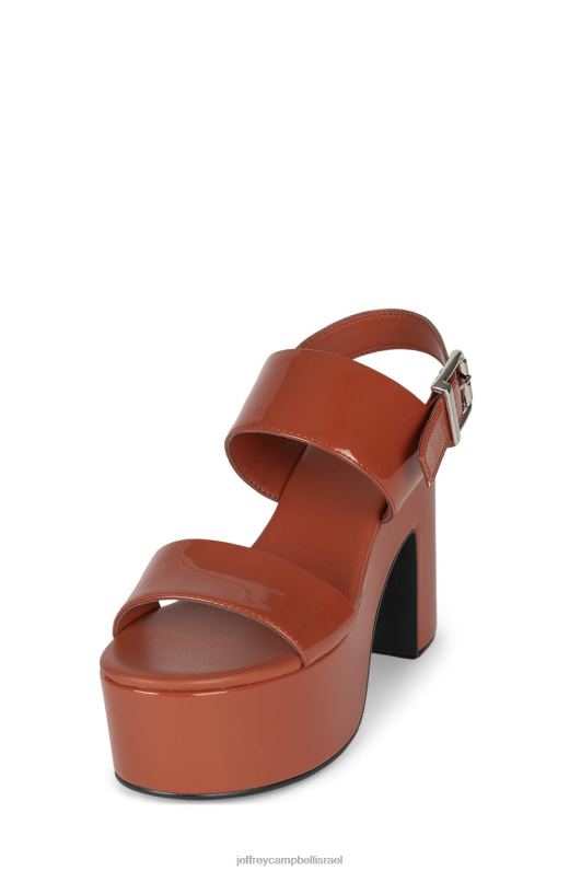 il Jeffrey Campbell מְצוּבּרָח סנדל פלטפורמה נשים פטנט חלודה NN6N61075