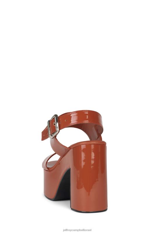 il Jeffrey Campbell מְצוּבּרָח סנדל פלטפורמה נשים פטנט חלודה NN6N61075