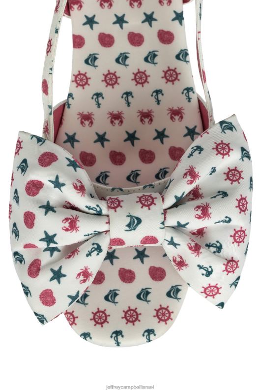 il Jeffrey Campbell צִפּוֹרֶן סנדל פלטפורמה נשים הדפס ימי לבן NN6N61088