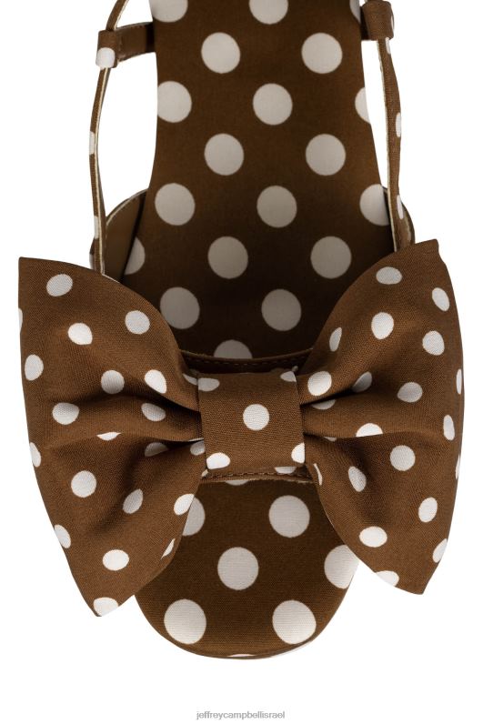 il Jeffrey Campbell צִפּוֹרֶן סנדל פלטפורמה נשים נקודה חומה לבנה NN6N61089