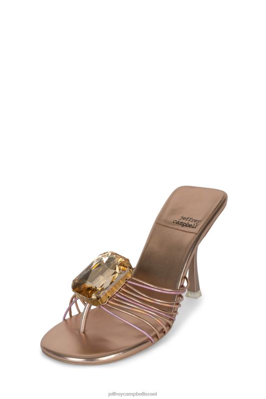 il Jeffrey Campbell אמיתי-פנינה סנדל עם עקבים נשים שילוב מתכתי זהב NN6N6109
