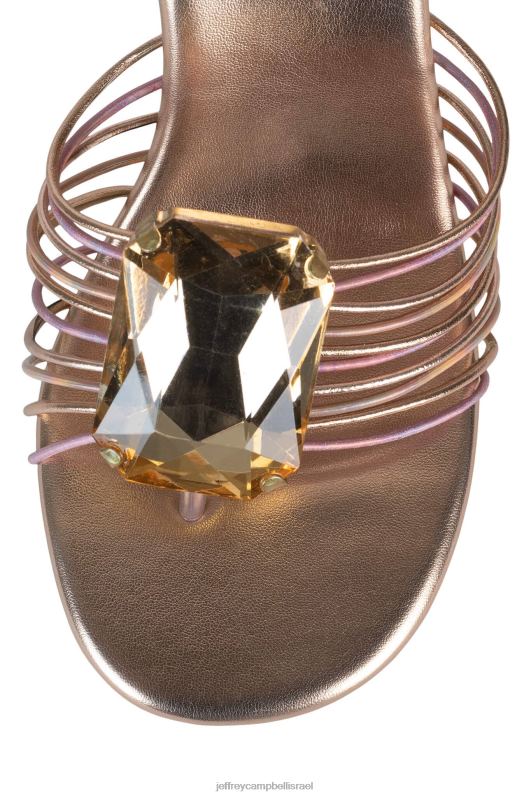 il Jeffrey Campbell אמיתי-פנינה סנדל עם עקבים נשים שילוב מתכתי זהב NN6N6109