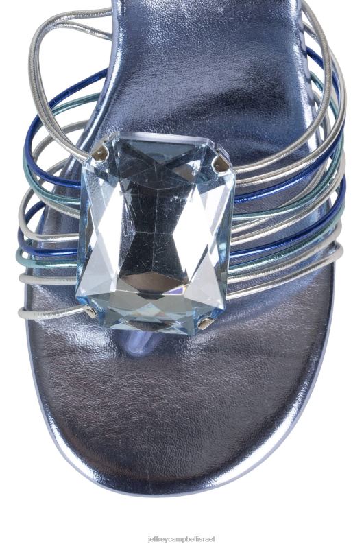 il Jeffrey Campbell אמיתי-פנינה סנדל עם עקבים נשים מולטי תכלת מתכתי NN6N6110