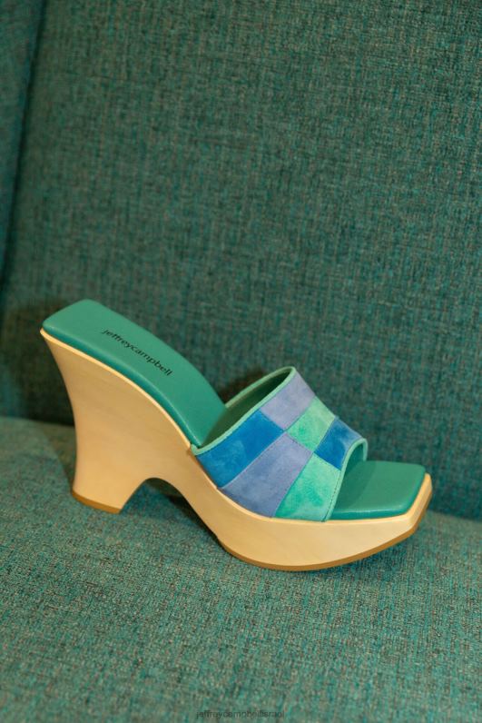 il Jeffrey Campbell חסימה סנדל פלטפורמה נשים משולבת זמש טבעי חול NN6N6111