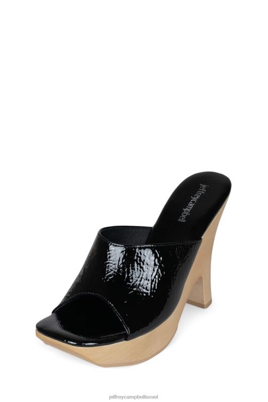 il Jeffrey Campbell רוקסי סנדל פלטפורמה נשים פטנט קמט שחור NN6N61128