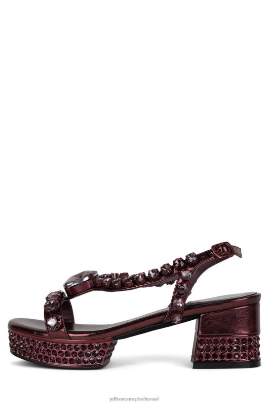 il Jeffrey Campbell עָשִׁיר סנדל פלטפורמה נשים יין יין מתכתי NN6N61152