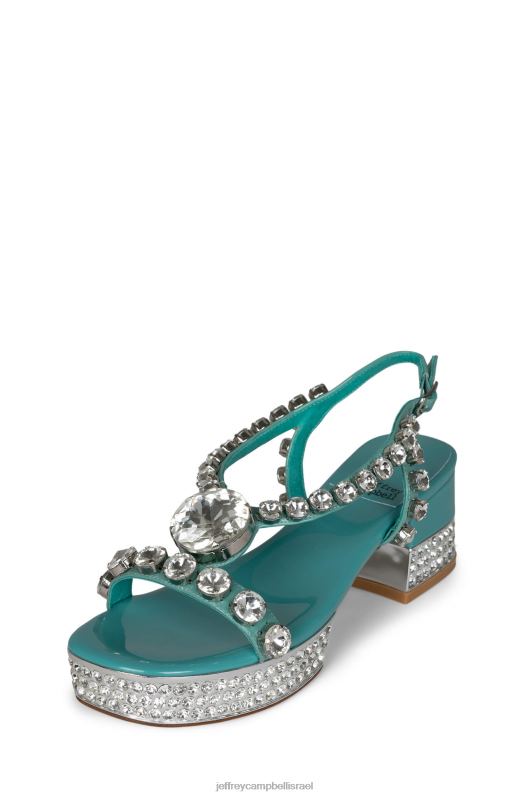 il Jeffrey Campbell עָשִׁיר סנדל פלטפורמה נשים אקווה פטנט כסף NN6N61153