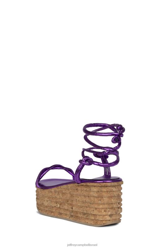 il Jeffrey Campbell קמיליה סנדל פלטפורמה נשים סגול מתכתי NN6N61168