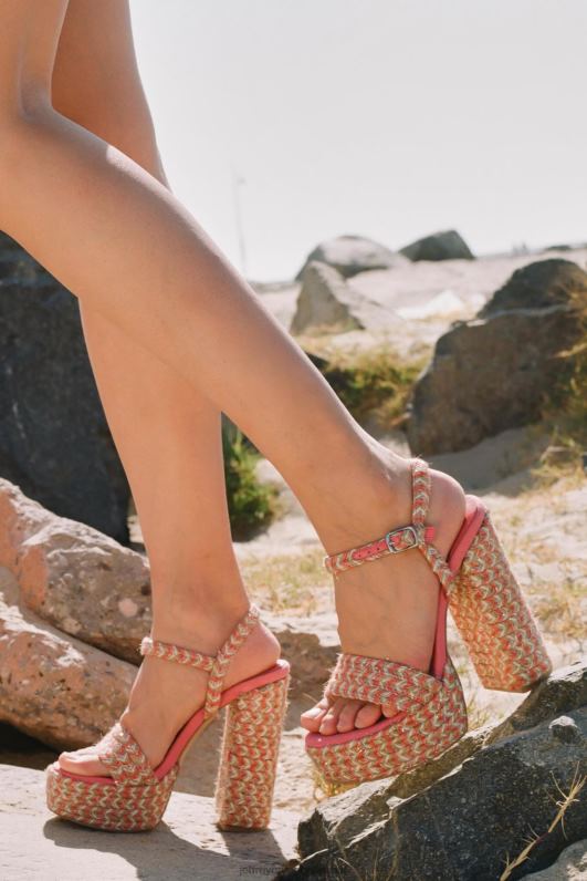 il Jeffrey Campbell יאכטית סנדל פלטפורמה נשים מולטי אדום NN6N61170