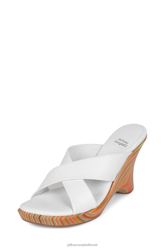 il Jeffrey Campbell גן עדן סנדל פלטפורמה נשים לבן NN6N61186