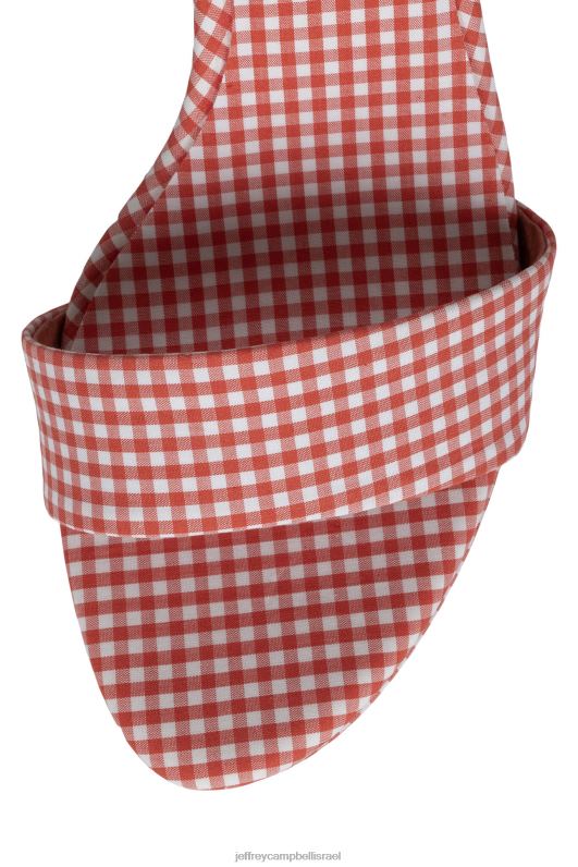 il Jeffrey Campbell אורורה סנדל פלטפורמה נשים ג'ינגהם אדום NN6N61195