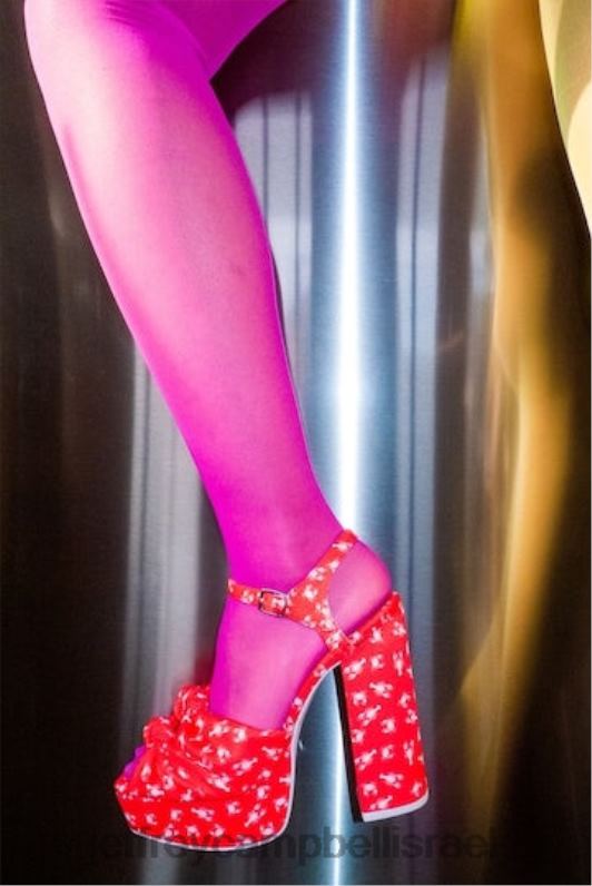 il Jeffrey Campbell קשר-יומיים סנדל פלטפורמה נשים הדפס סרטני לובסטר אדום NN6N61198