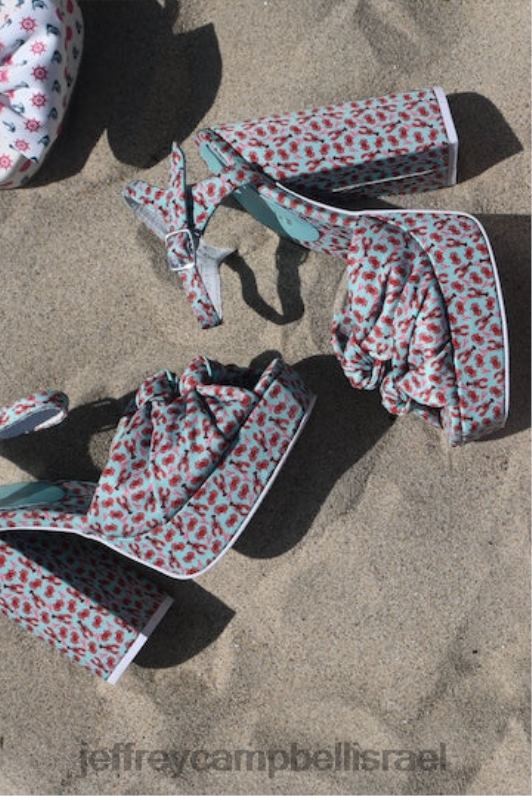 il Jeffrey Campbell קשר-יומיים סנדל פלטפורמה נשים הדפס לובסטר אדום אקווה NN6N61199