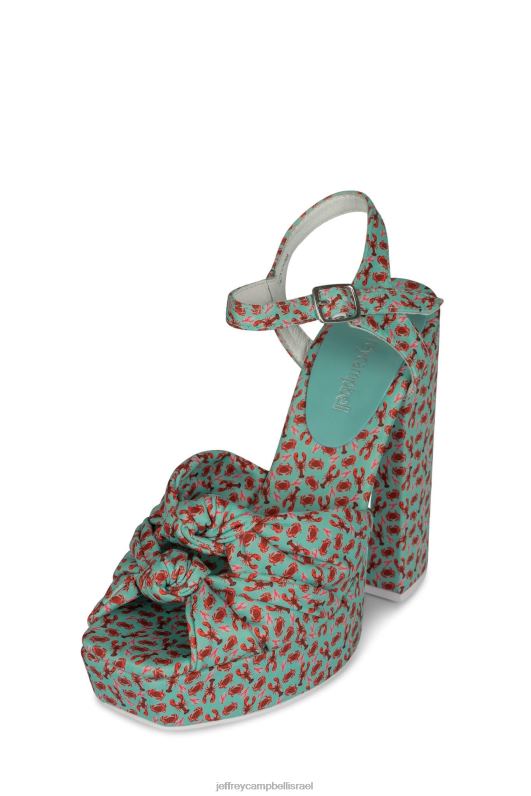 il Jeffrey Campbell קשר-יומיים סנדל פלטפורמה נשים הדפס לובסטר אדום אקווה NN6N61199